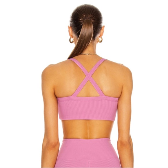 NEW YEAR OF OURS PINK RIBBED BRALETTE SPORTS BRA - Picture 5 of 7